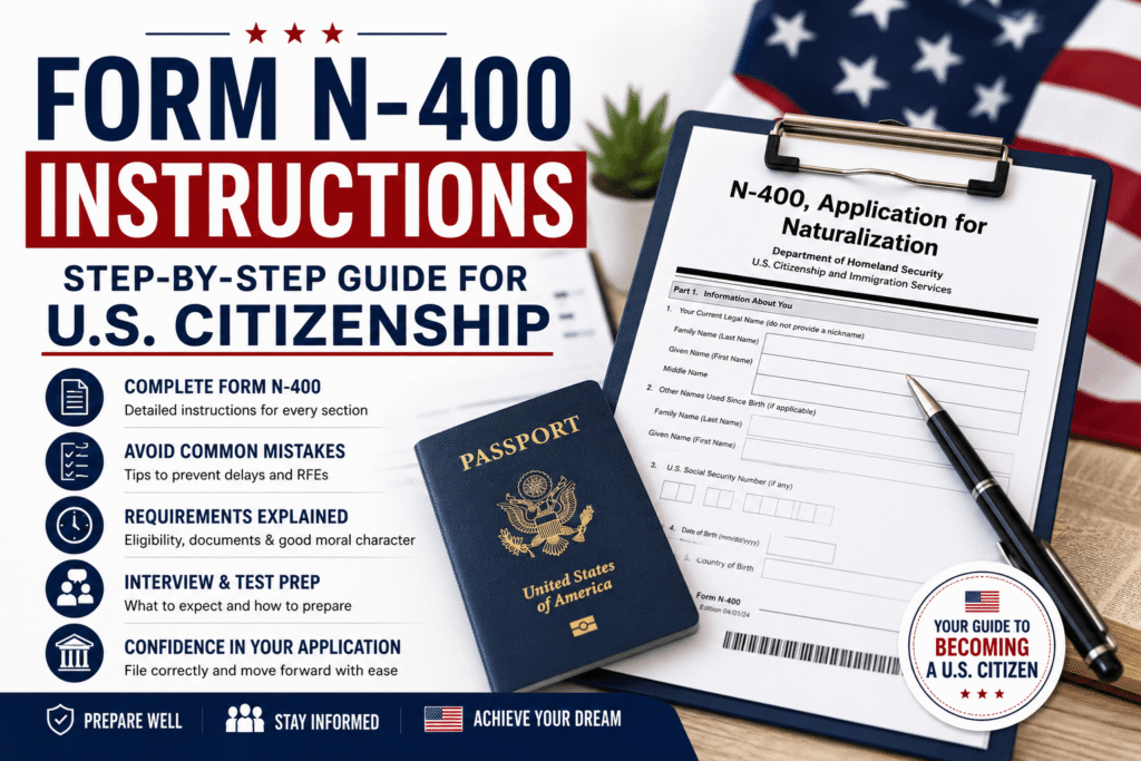 Form N-400 Instructions Guide for U.S. Citizenship Applicants