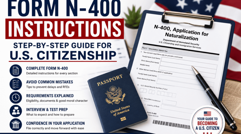Form N-400 Instructions Guide for U.S. Citizenship Applicants