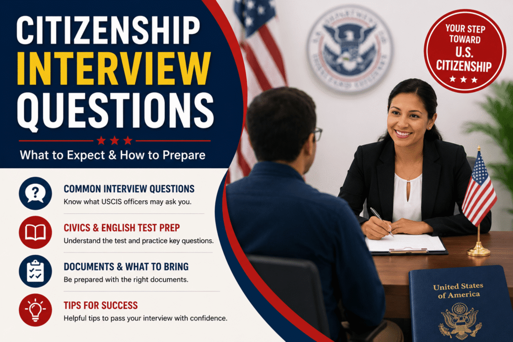 Citizenship Interview Questions and USCIS Naturalization Interview Preparation Guide