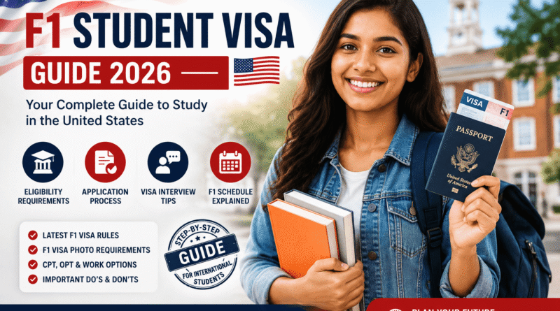 F1 Student Visa Guide 2026 with US University Admission Requirements and Student Visa Process