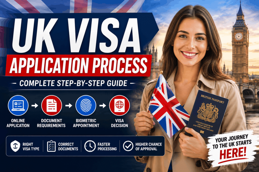 UK Visa Application Process 2026 Step by Step Guide for Work Study Family and Visitor Visas