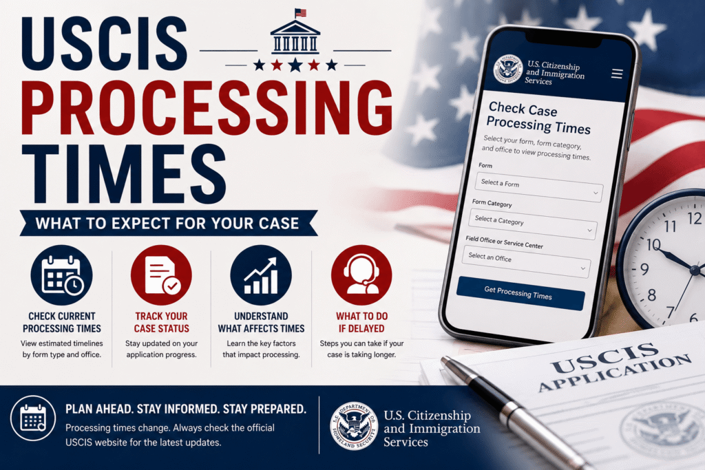 USCIS Processing Times Guide for Immigration Applications and Naturalization Cases